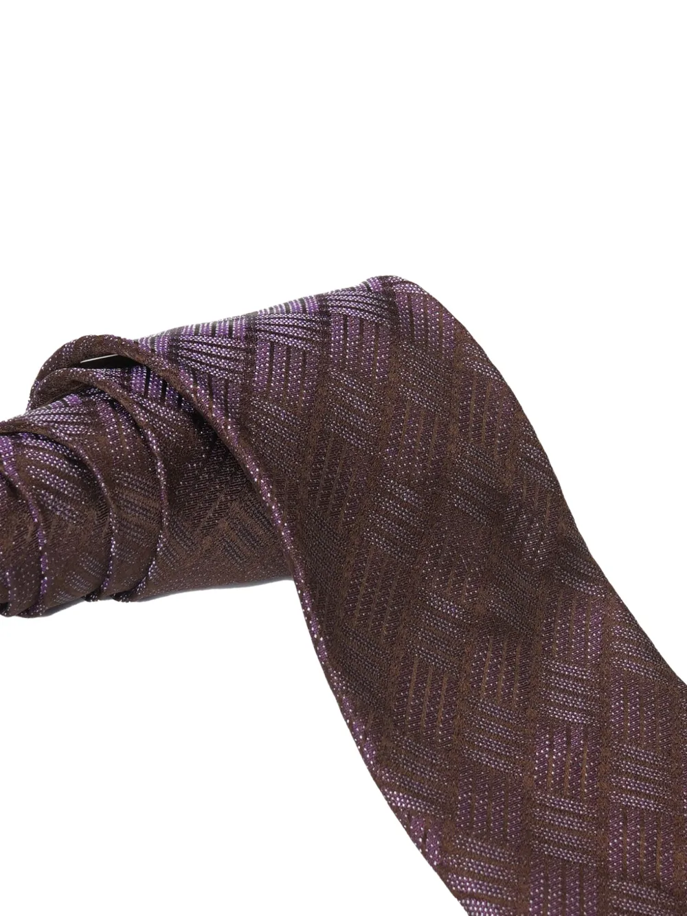 Zilli basketweave silk tie Rood
