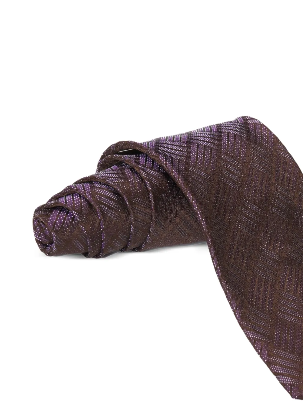 Zilli basketweave silk tie Paars