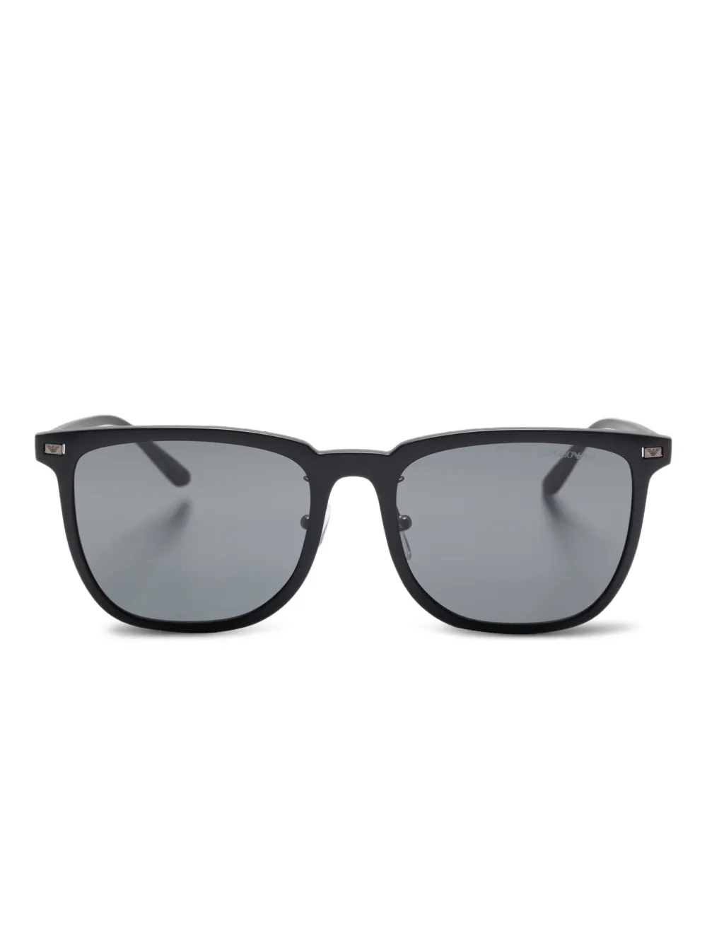 Emporio Armani Zonnebril met vierkant montuur Zwart