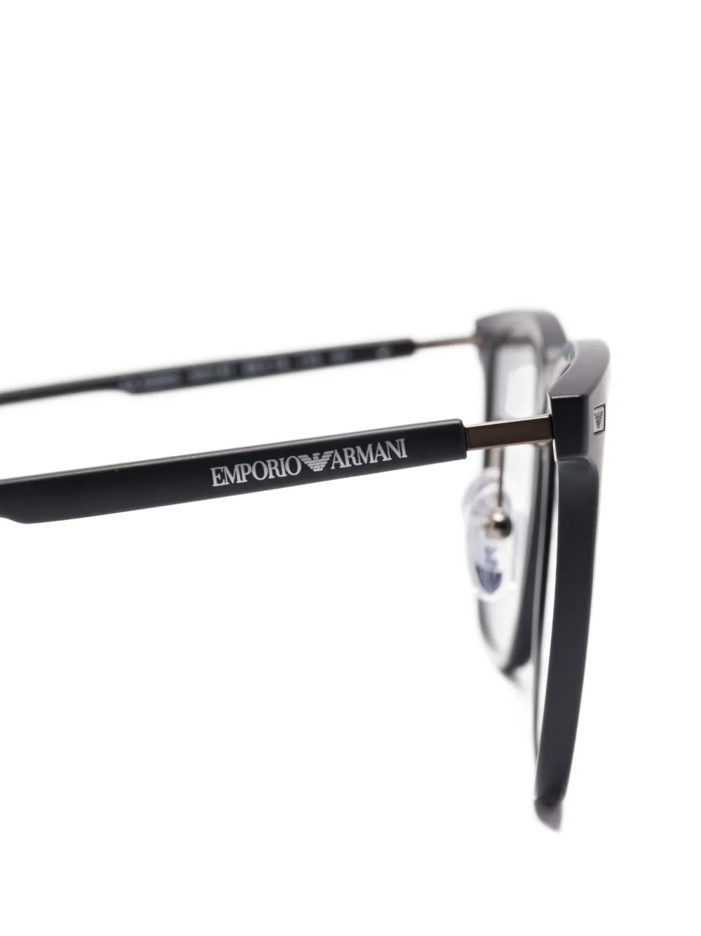 Emporio Armani Zonnebril met vierkant montuur Zwart