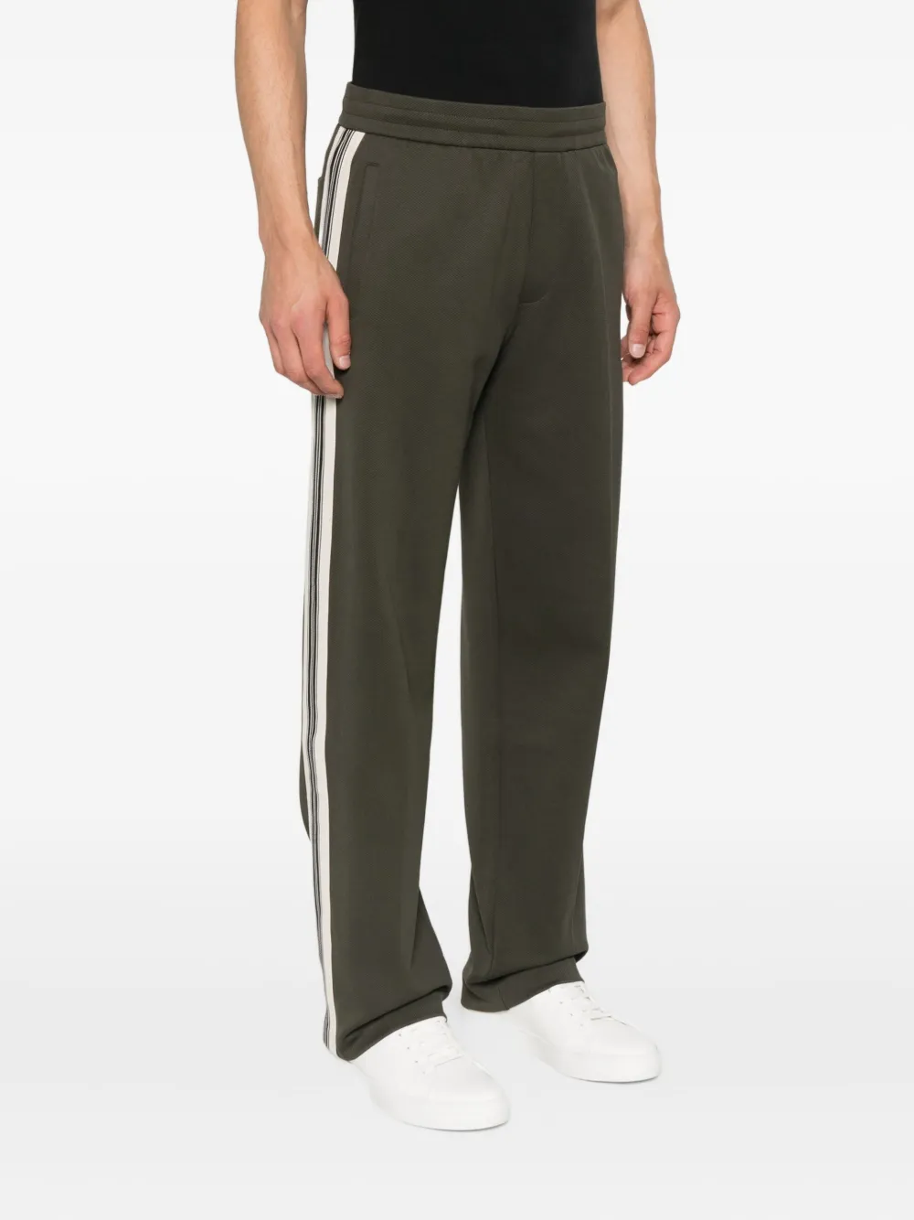 Emporio Armani Trainingsbroek met streep-detail Groen
