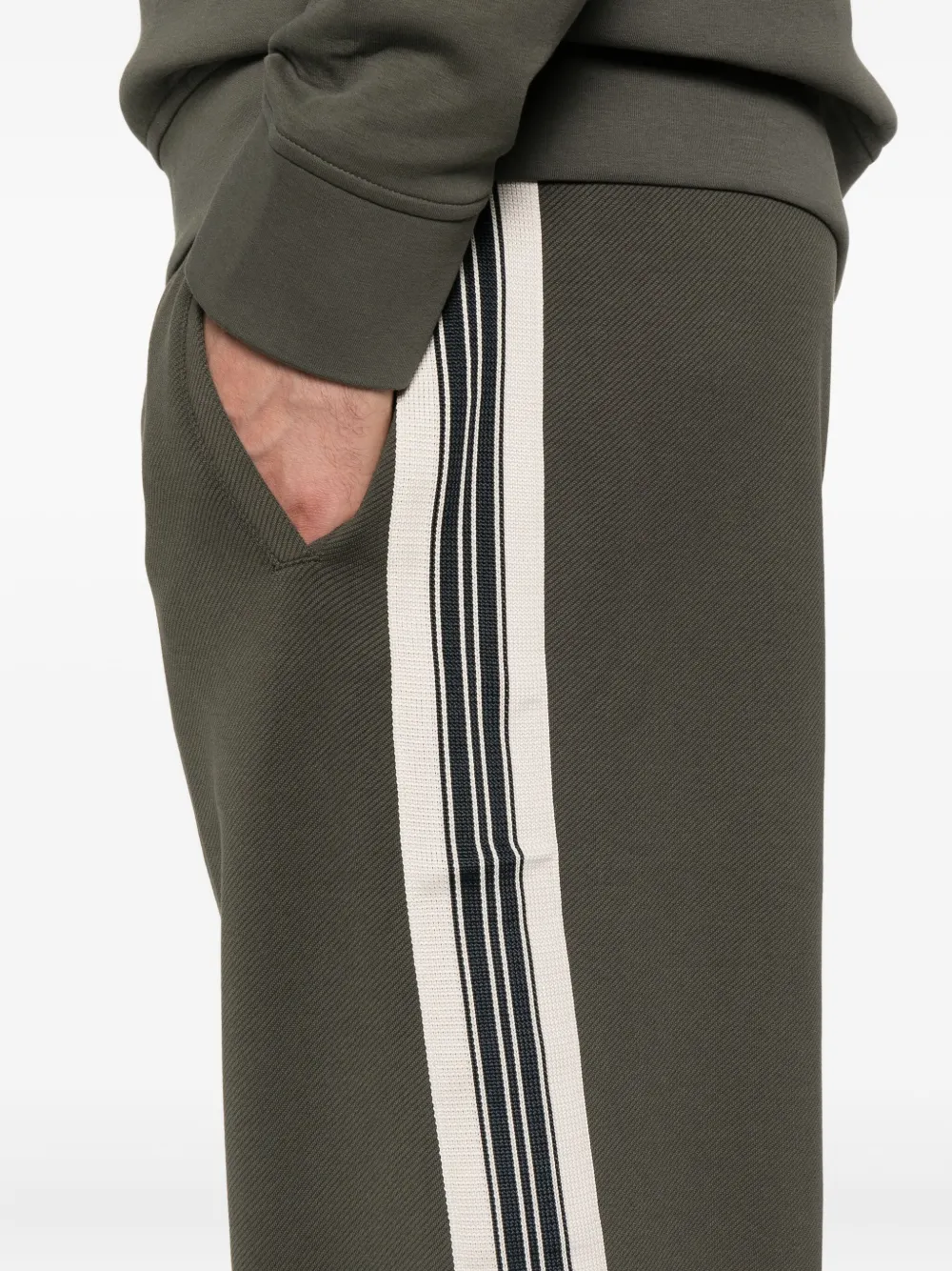 Emporio Armani Trainingsbroek met streep-detail Groen