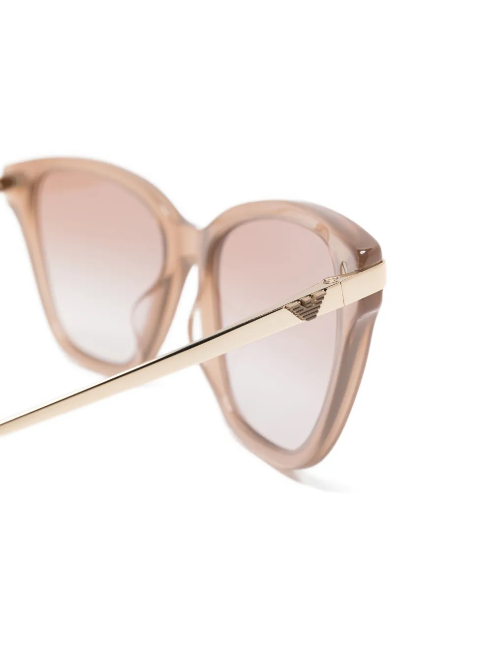 Emporio Armani Zonnebril met cat-eye montuur Bruin