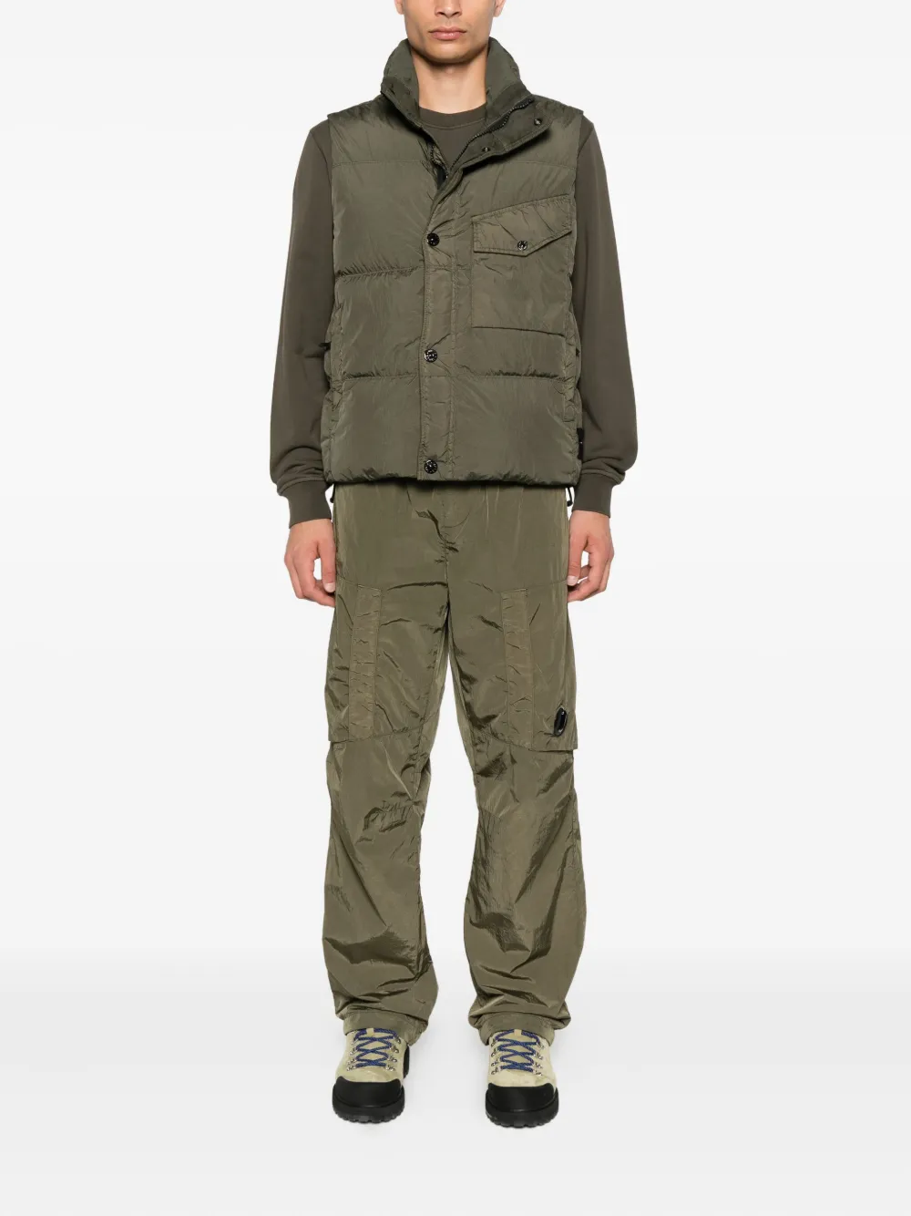 Stone Island Crinkle Reps NY gilet Groen