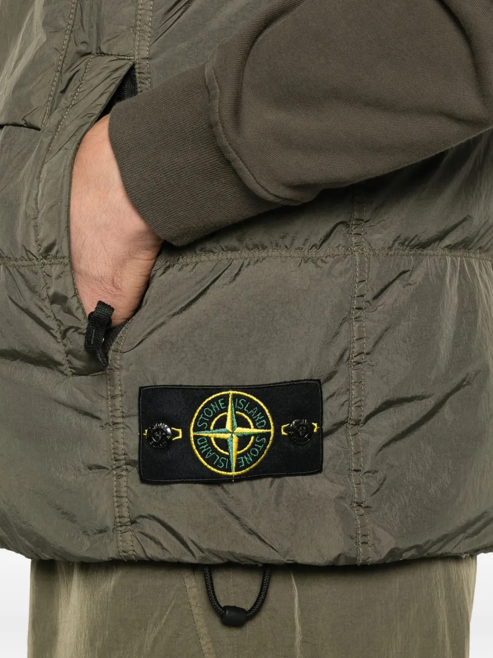 Stone Island Crinkle Reps NY gilet Groen