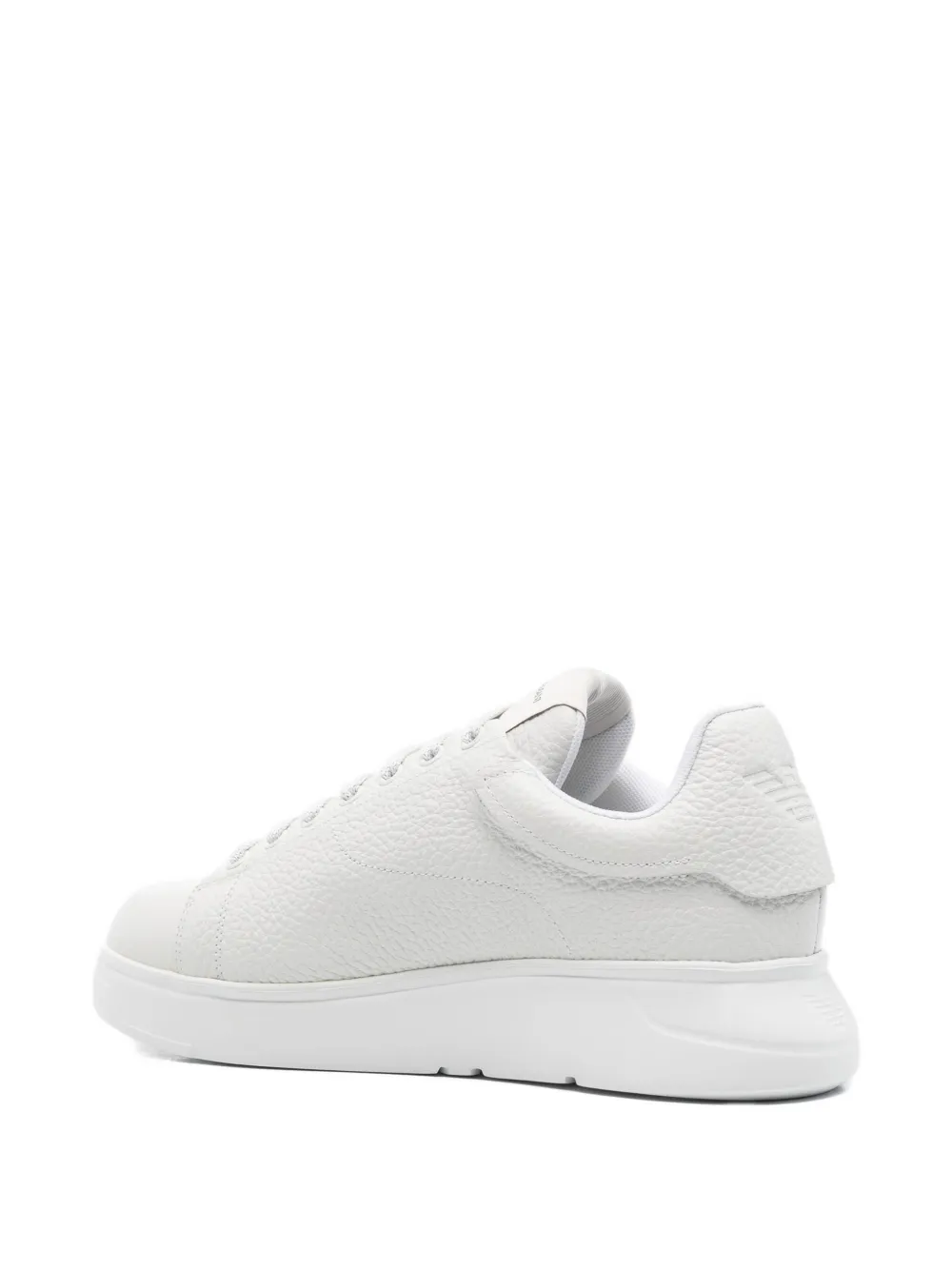 Emporio Armani padded-tongue leather sneakers White