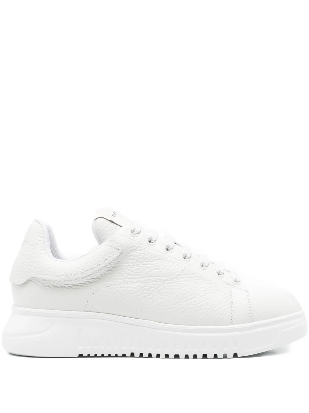 Emporio Armani padded-tongue leather sneakers White