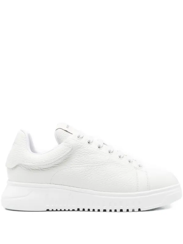 Emporio Armani パデッドタン レザースニーカー | ホワイト | FARFETCH JP