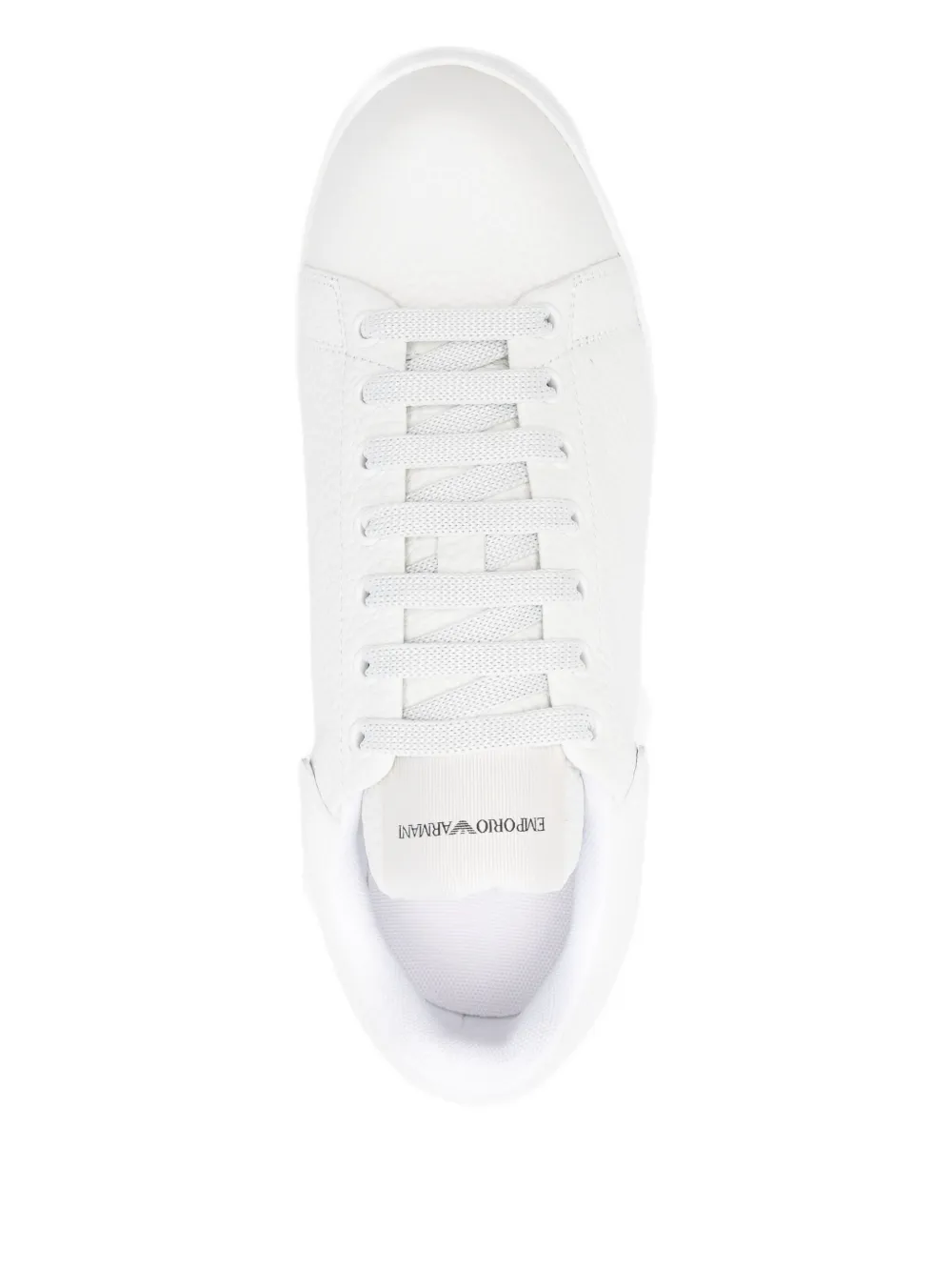 Emporio Armani padded-tongue leather sneakers White