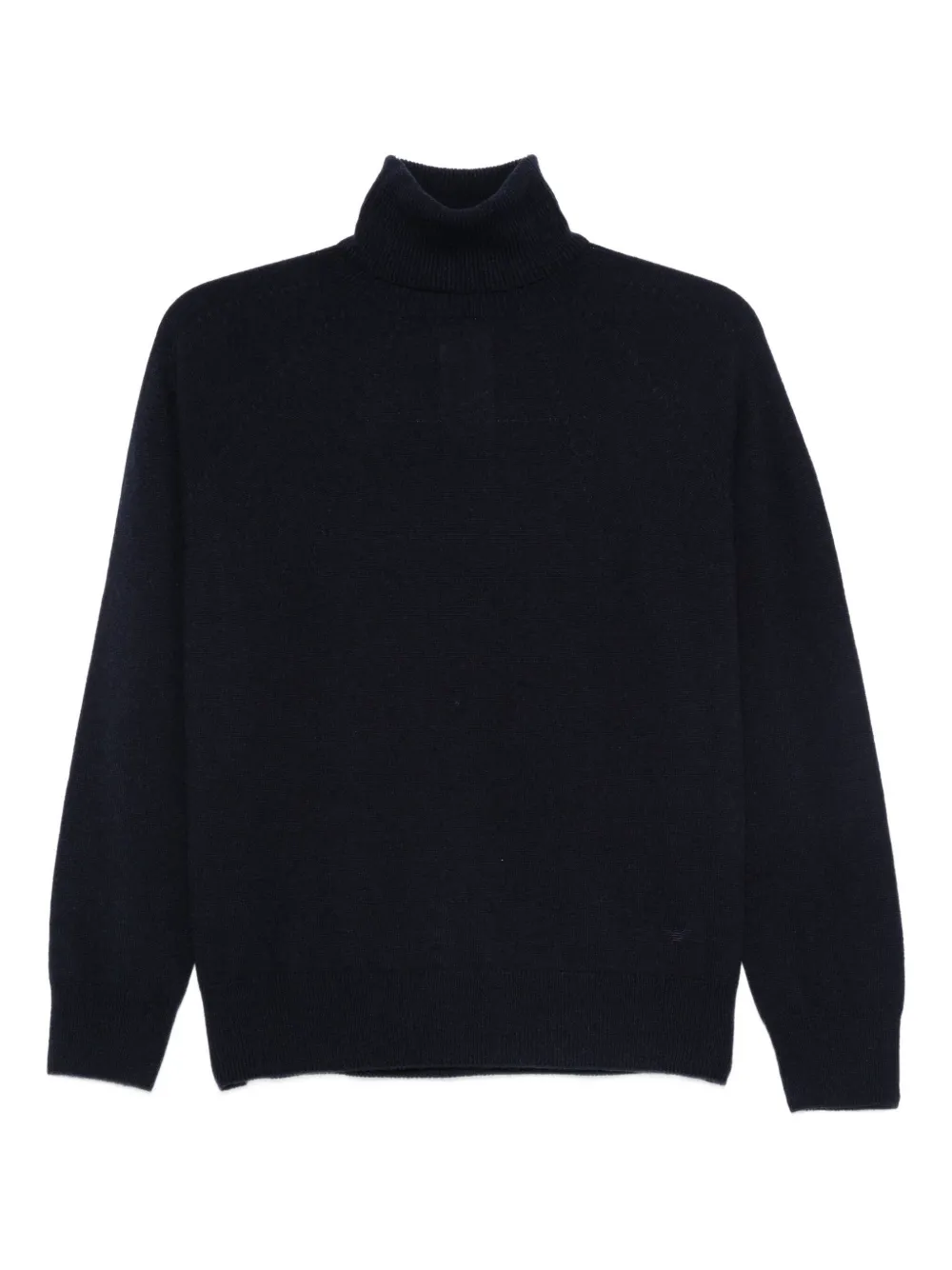 Emporio Armani roll-neck cashmere sweater Blauw