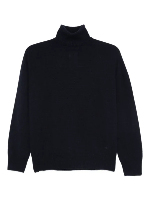 Emporio Armani roll-neck Cashmere Sweater Blue FARFETCH ID