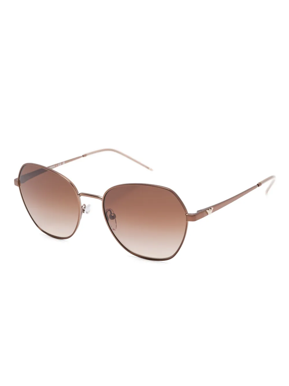 Emporio Armani Zonnebril met geometrisch montuur - Bruin