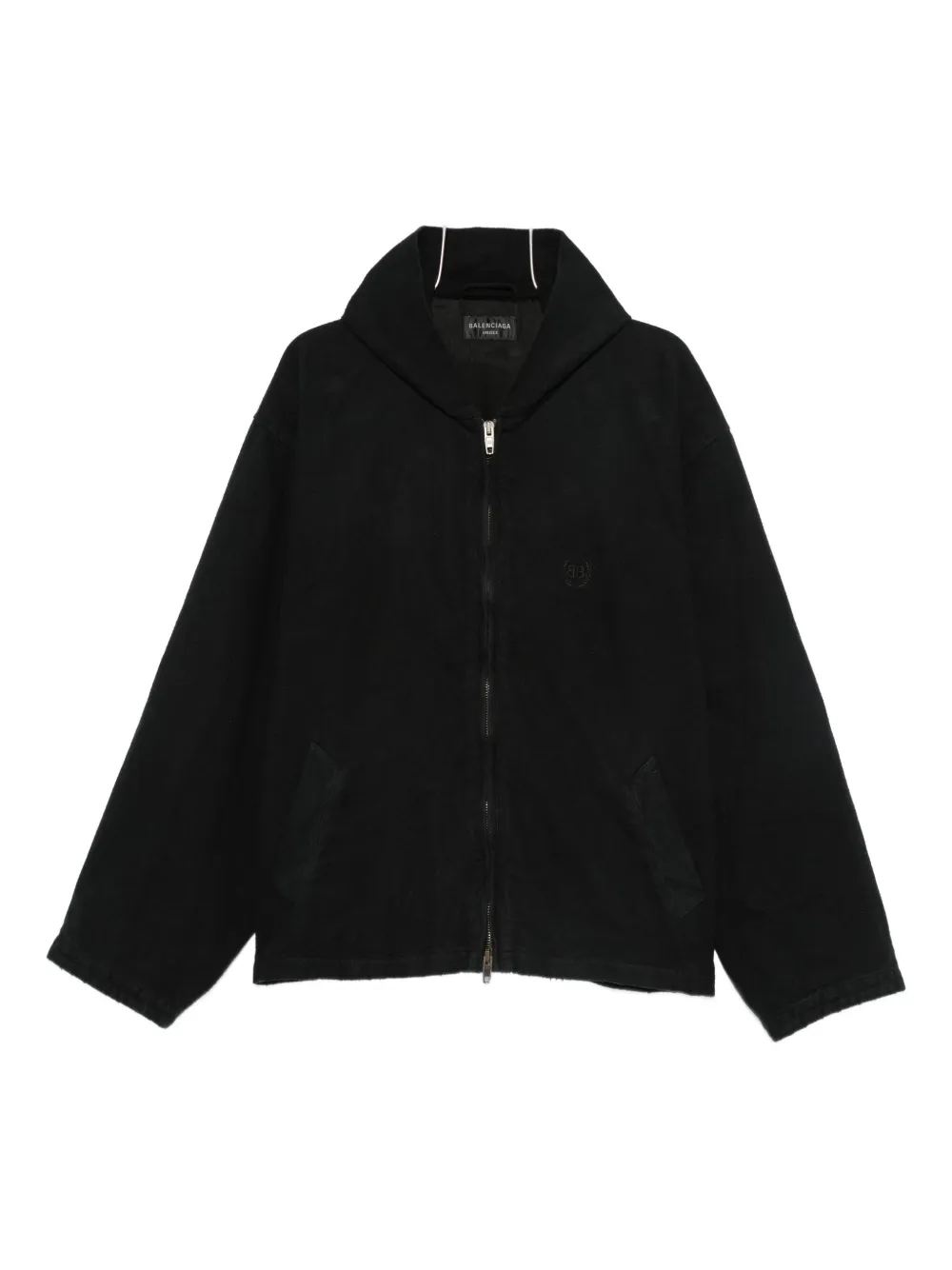 Balenciaga hooded zip-up jacket - Nero