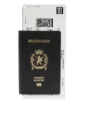 Balenciaga leather passport wallet - Black