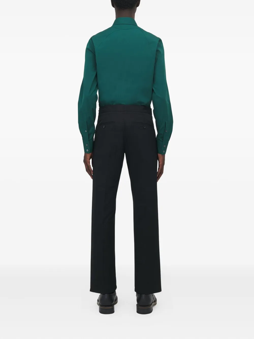 Alexander McQueen buckle-fastening trousers Zwart
