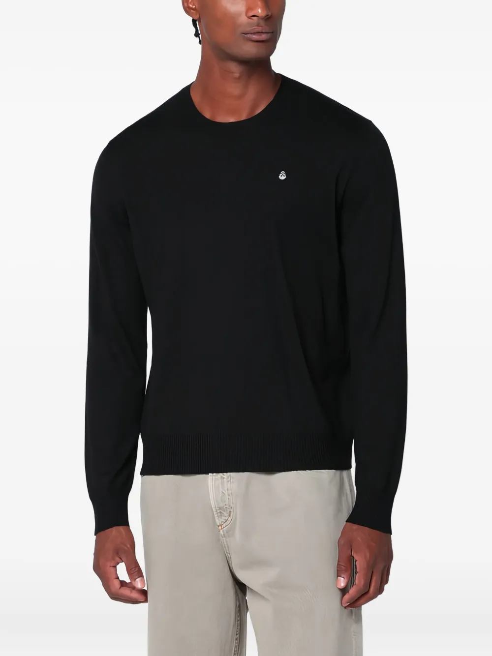 Alexander McQueen Trui met ronde hals en doodskop Zwart