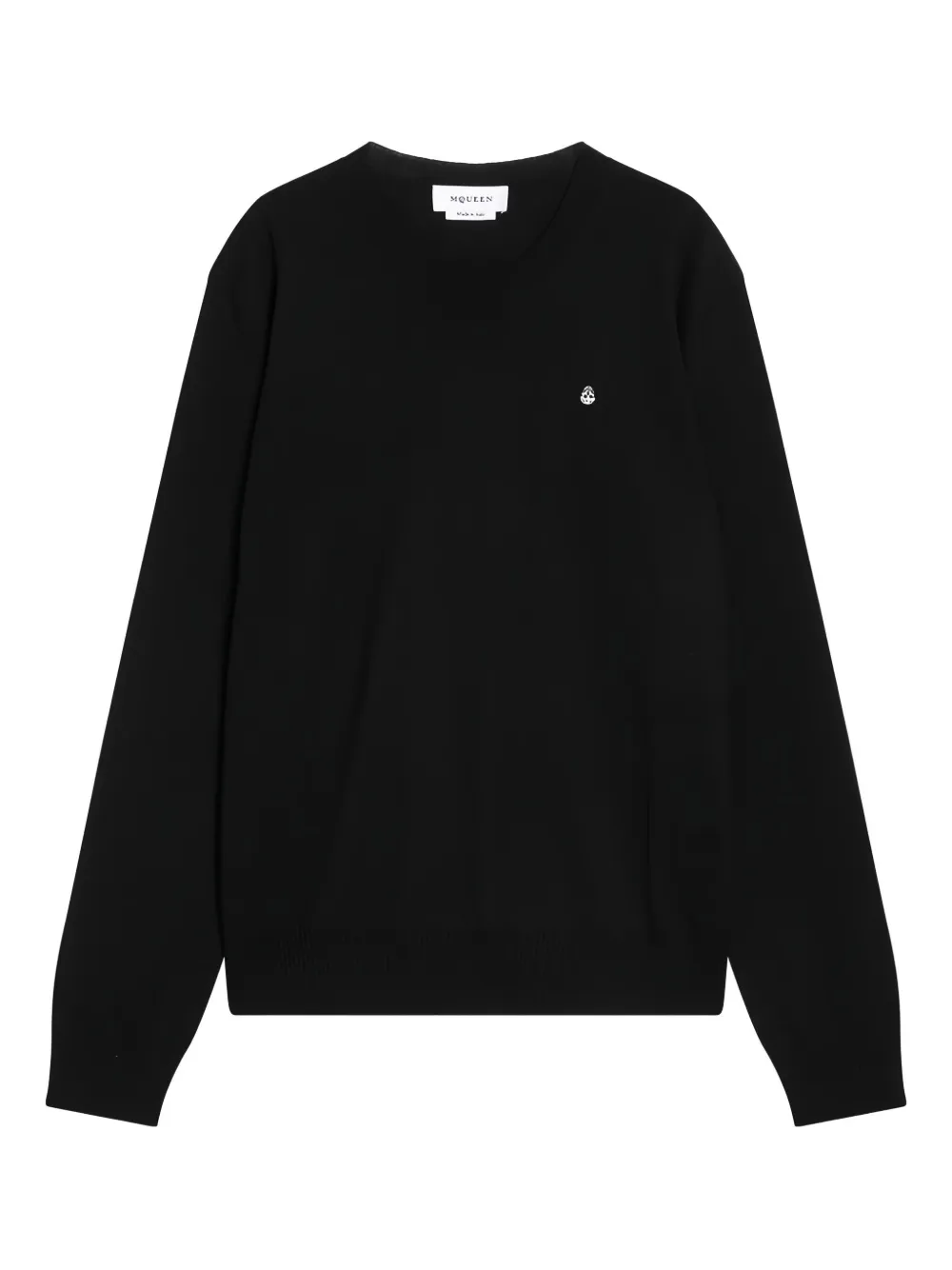 Alexander McQueen skull-embellished crew-neck sweater | Black | Image 1
