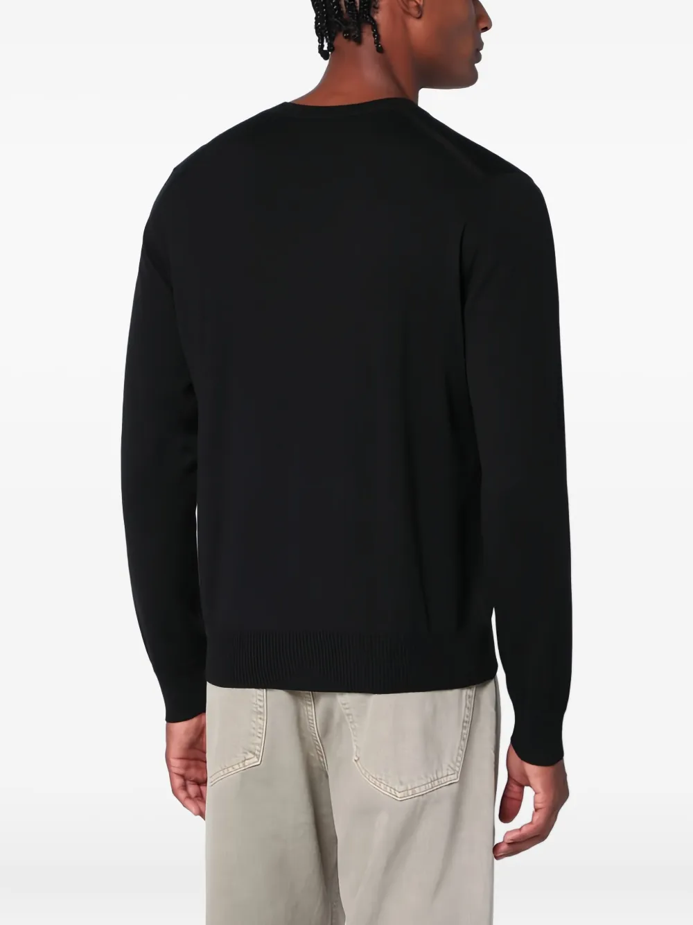 Alexander McQueen Trui met ronde hals en doodskop Zwart