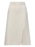 Moncler ribbed side-split midi skirt - White