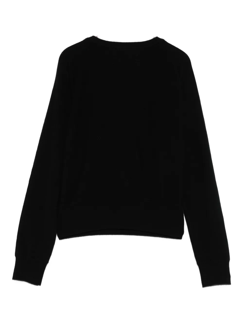 extreme cashmere N°382 Belle round-neck long-sleeve sweater Zwart