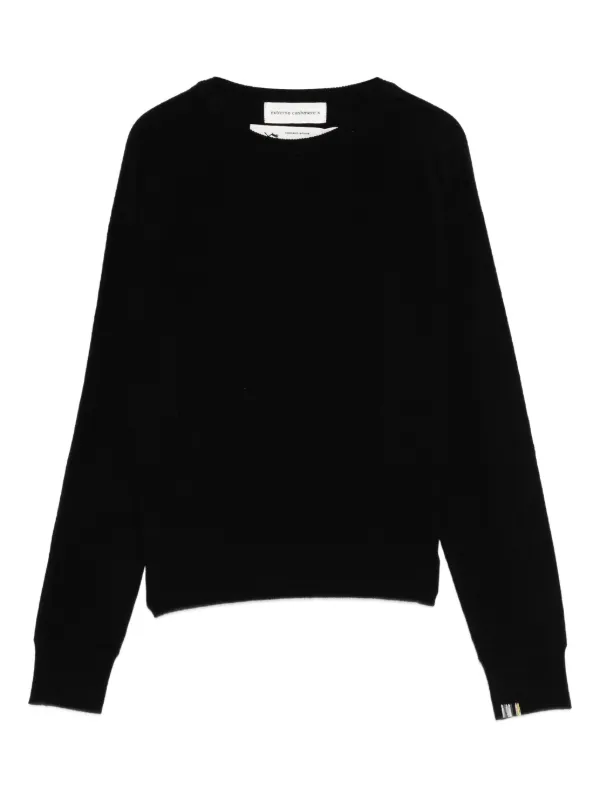 Extreme Cashmere N°382 Belle Round-neck Long-sleeve Sweater in Black