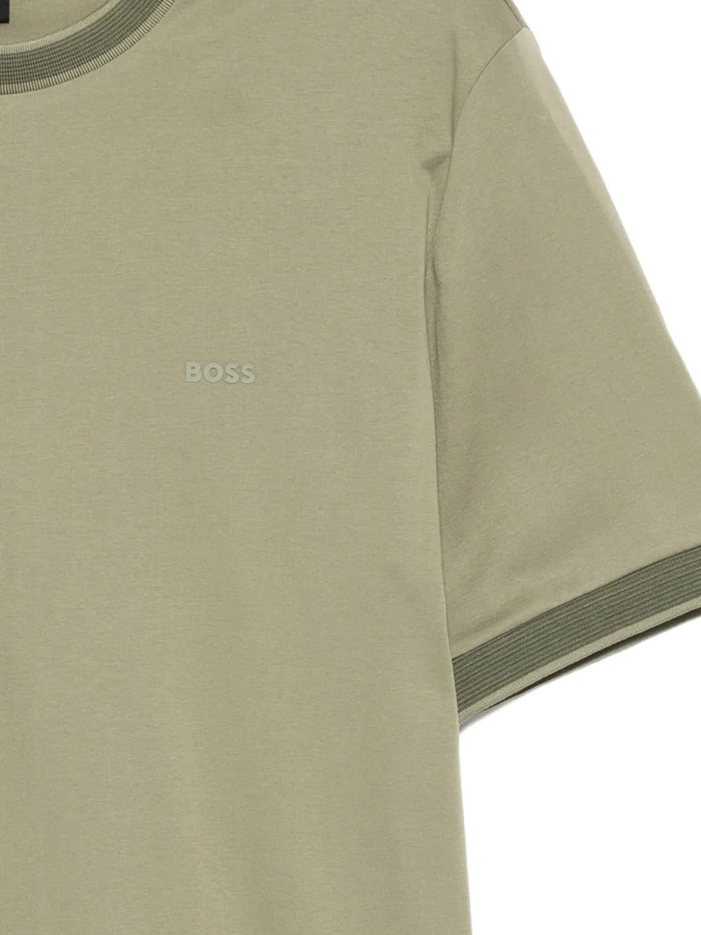 BOSS T-shirt met logoprint Groen