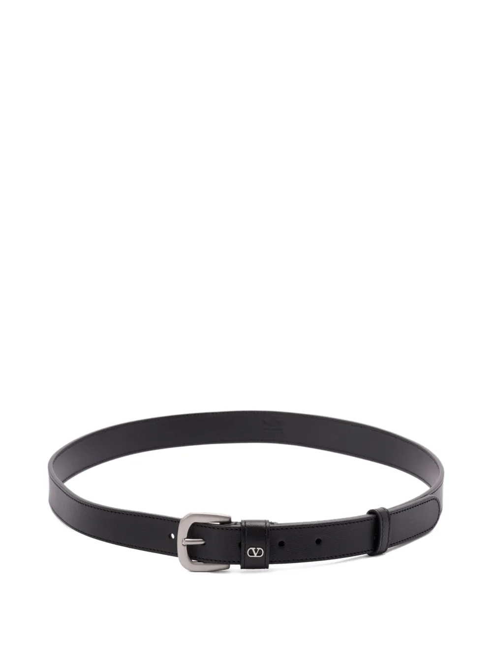 Valentino Garavani Leren riem met logoplakkaat Zwart