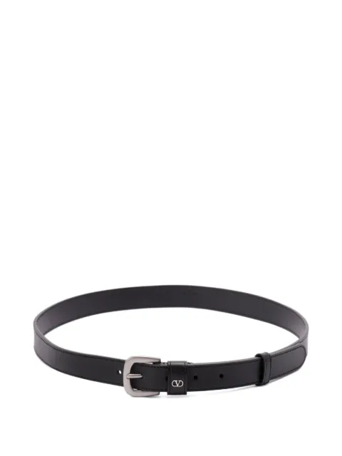 Valentino Garavani logo-plaque leather belt