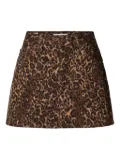 Levi's leopard-print denim skirt - Brown