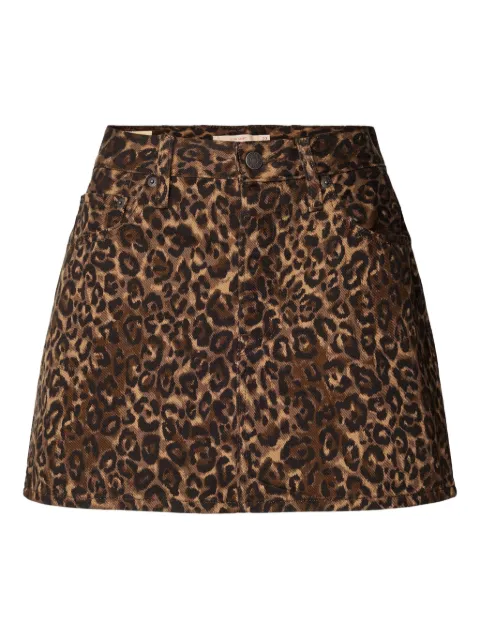 Levi's leopard-print denim skirt