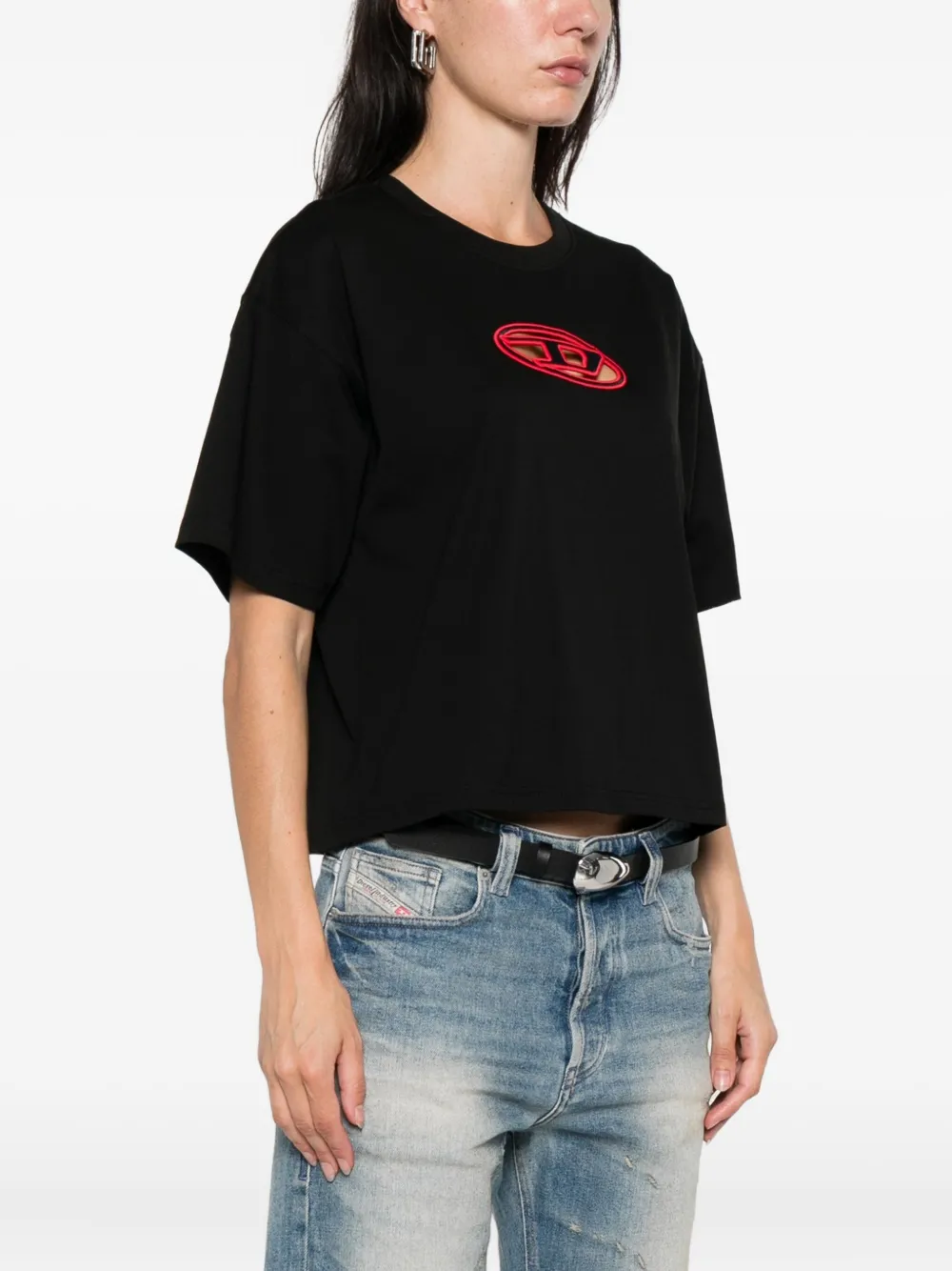 Diesel Top met ronde hals Zwart
