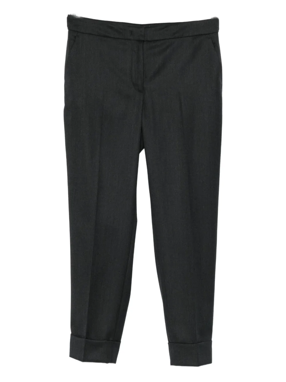 Pt Torino Pressed-crease Trousers In Black
