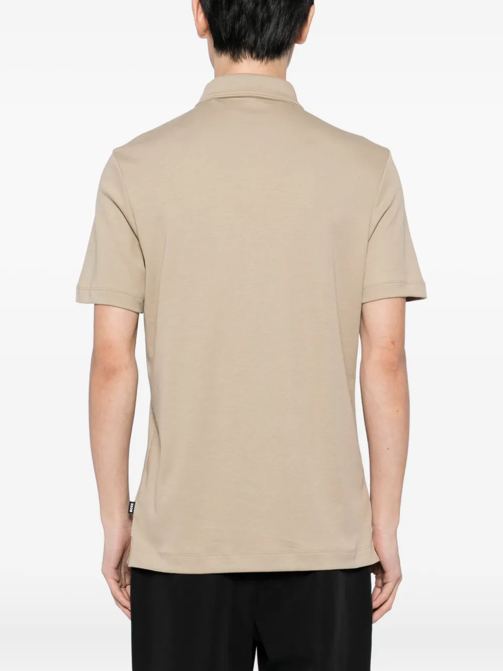BOSS Poloshirt met logo-reliëf Beige