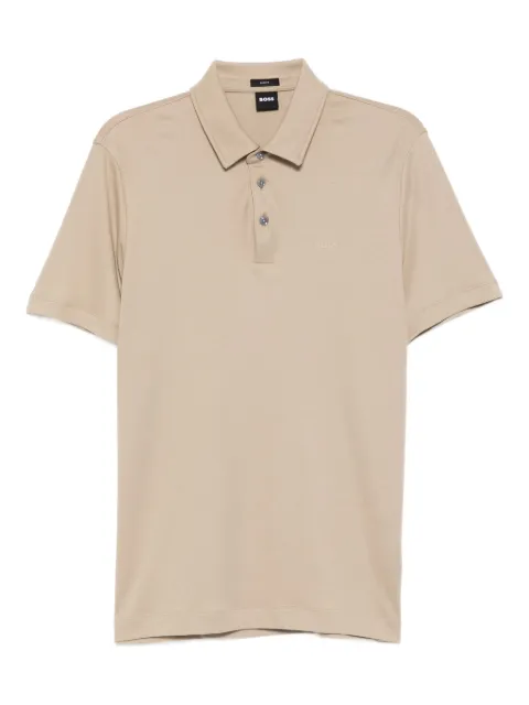 BOSS logo-embossed polo shirt