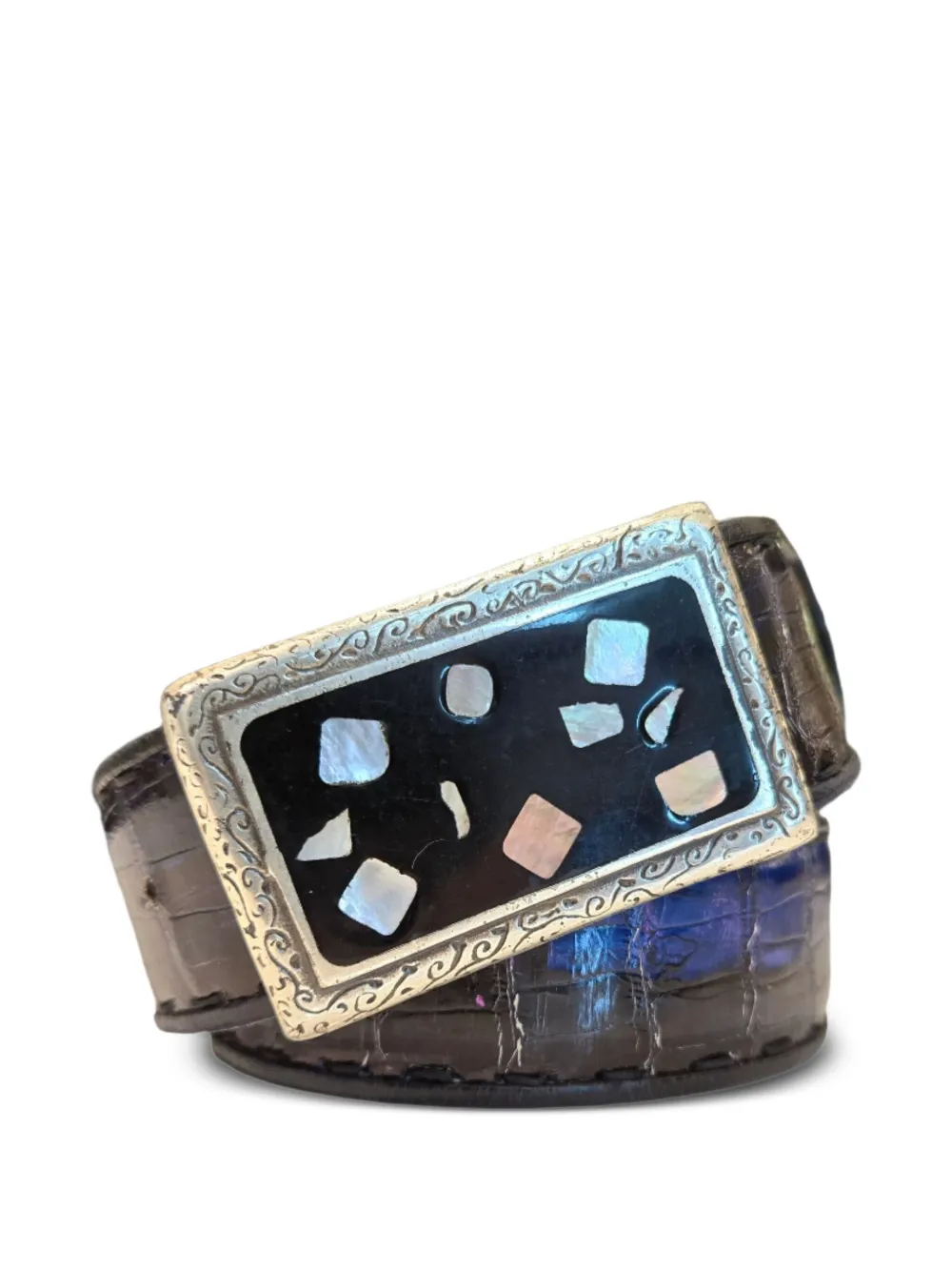 engraved buckle belt