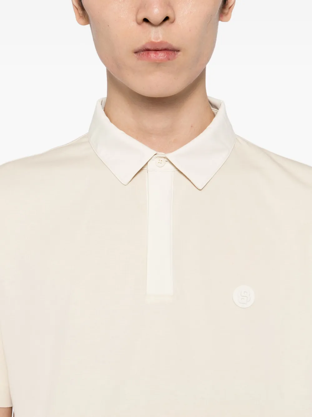 BOSS Poloshirt met logopatch Beige