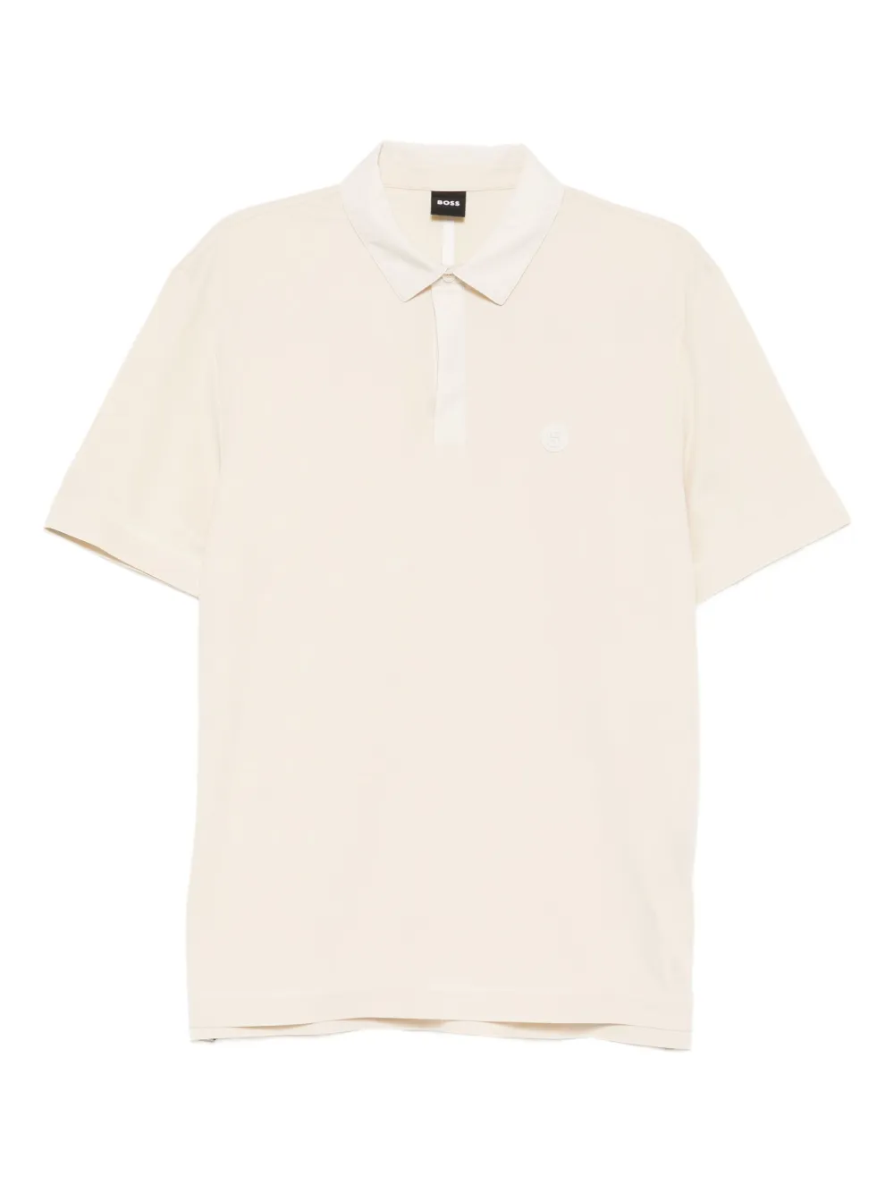 BOSS logo-patch polo shirt | Neutrals | Image 1
