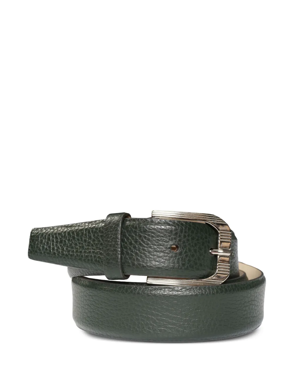 Brunello Cucinelli Leren riem met textuur Groen