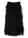 ERMANNO FIRENZE ruffled tiered maxi skirt - Black