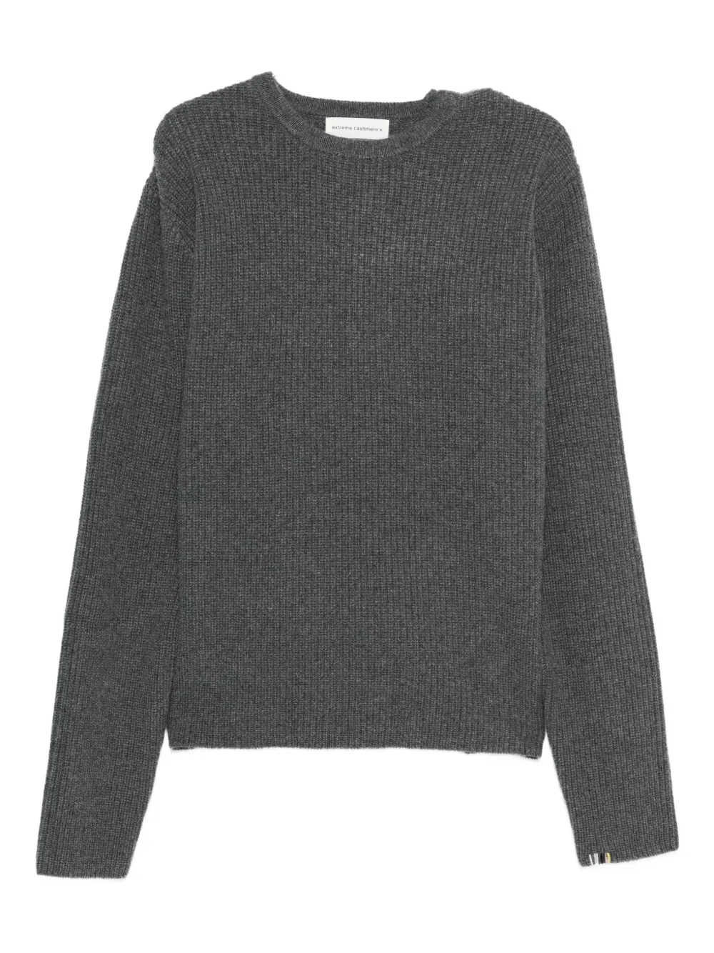 Extreme cashmere N°356 You ribbed cashmere sweater Grijs