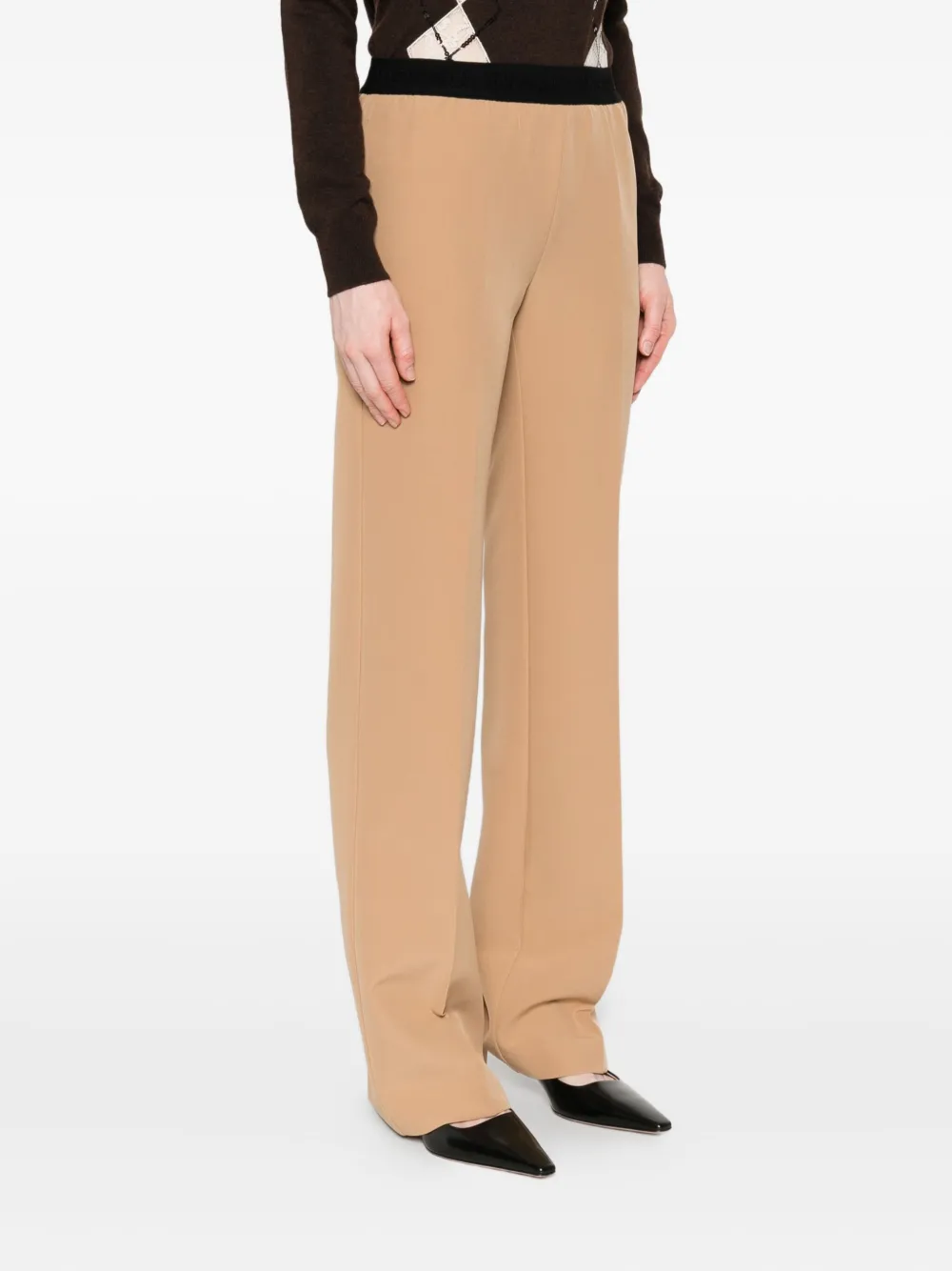 ERMANNO FIRENZE Trainingsbroek met elastische tailleband Bruin