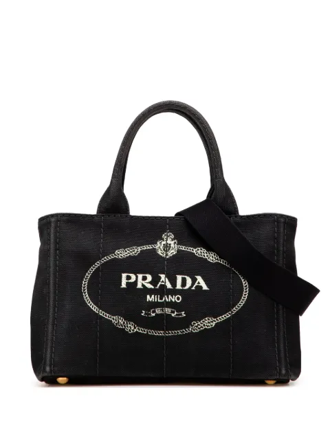 Prada Pre-Owned 2013-2025 Small Canvas Canapa Logo satchel