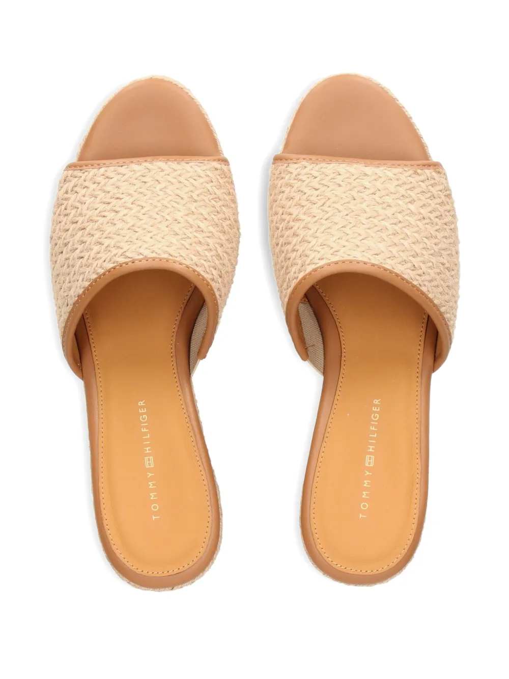 Tommy Hilfiger logo-detail wedge sandals Neutrals