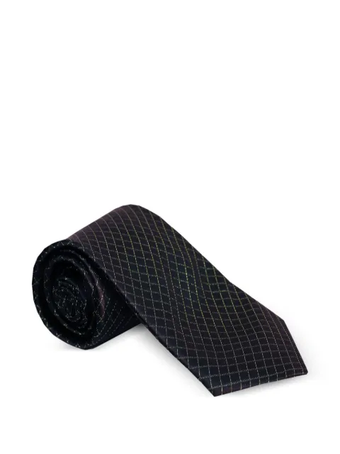 Zilli diamond-pattern silk tie