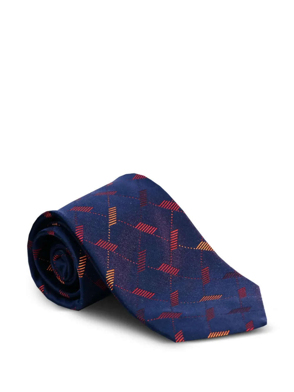 Zilli geometric-pattern silk tie | Blue | Image 1