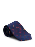 Zilli geometric-pattern silk tie - Blue