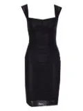 MAR DE MARGARITAS square-neck draped dress - Black