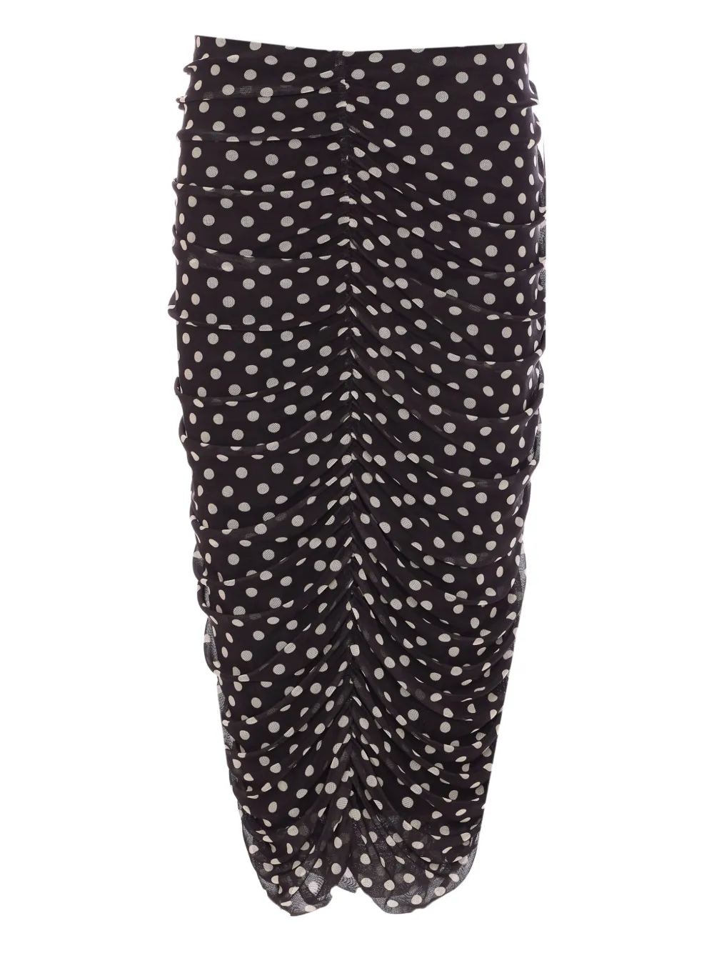 MAR DE MARGARITAS Nerea polka-dot ruched skirt | Black | Image 1