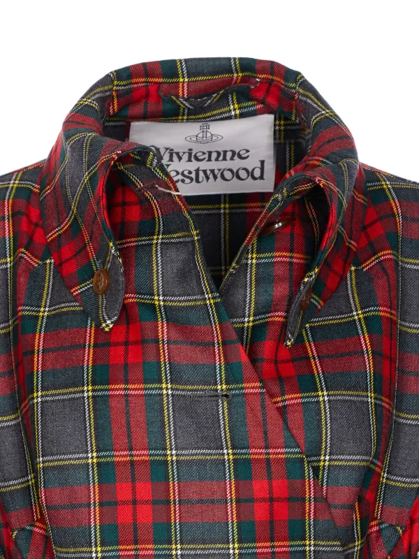 Vivienne Westwood チェック ベルテッドコート | レッド | FARFETCH JP