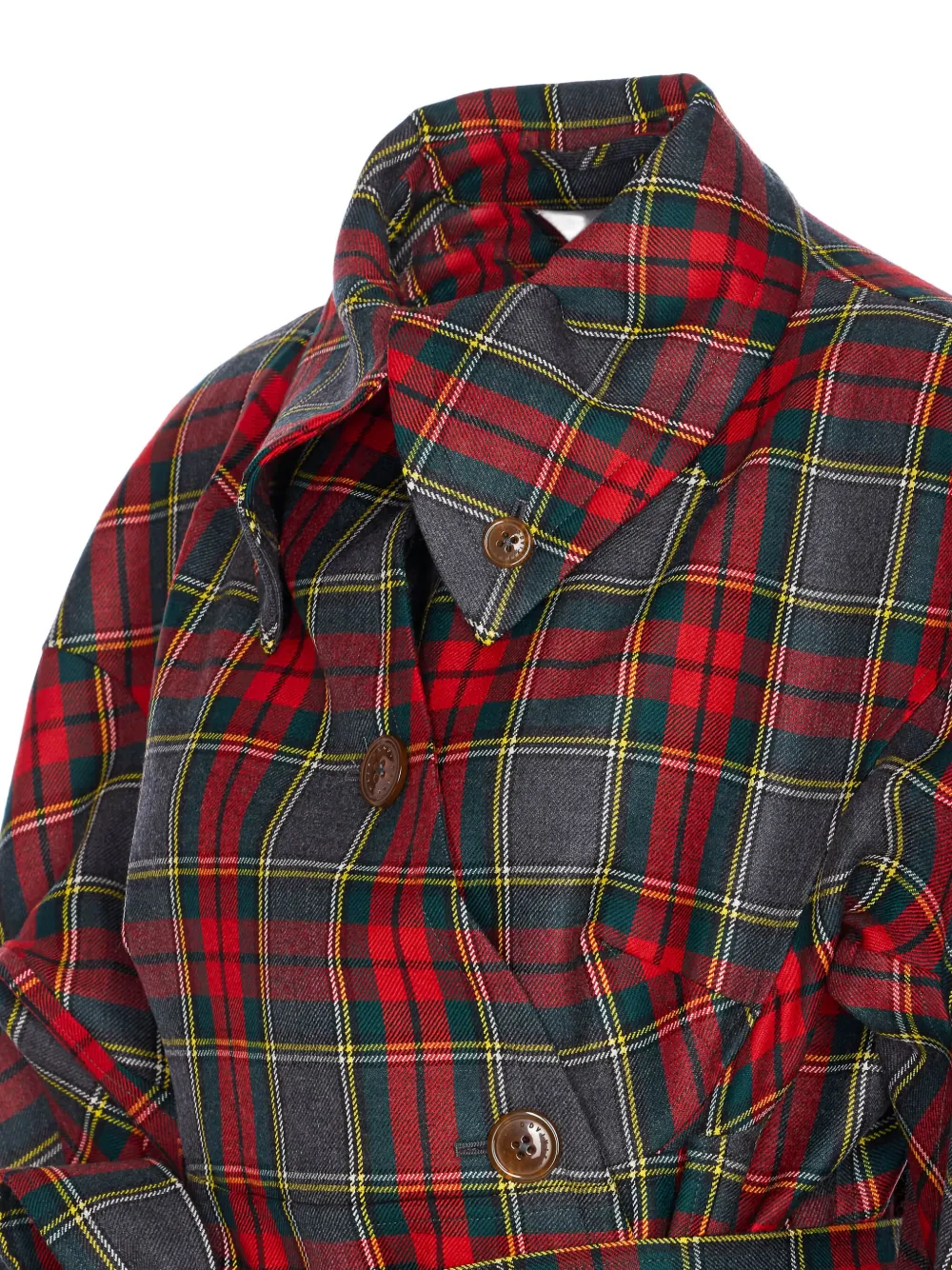 Vivienne Westwood tartan belted coat Rood